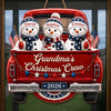 Custom Wood Sign - Personalized America 250th Anniversary Christmas Gifts For Grandma, Grandpa - Jolly Holiday Crew