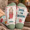 Custom Yarn Crew Socks - Personalized Birthday Gifts For Crochet Knitting Lovers, Crocheters, Knitters, Wife, Daughter, Besties, Sisters, Granddaughter, Grandma, Mom, Yourself - Just One More Stitch