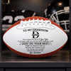 Custom Leather Football - Personalized Birthday Gifts For Son, Grandson, American Football Lovers, Sports Fans, Sports Lovers - Proud Of Every Game Day