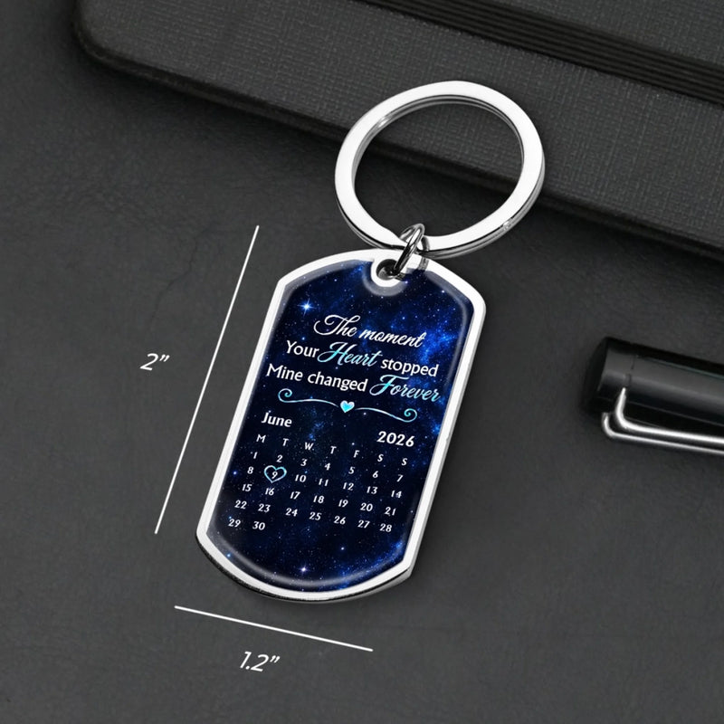 Custom Photo Keychain - Personalized Memorial Sympathy Gifts For Loss Of Mom, Dad - Your Light Will Shine Forever