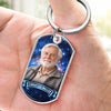 Custom Photo Keychain - Personalized Memorial Sympathy Gifts For Loss Of Mom, Dad - Your Light Will Shine Forever