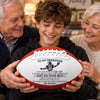 Custom Leather Football - Personalized Birthday Gifts For Son, Grandson, American Football Lovers, Sports Fans, Sports Lovers - Made For Game Day