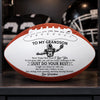 Custom Leather Football - Personalized Birthday Gifts For Son, Grandson, American Football Lovers, Sports Fans, Sports Lovers - Made For Game Day