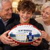 Custom Leather Football - Personalized Birthday Gifts For Son, Grandson, American Football Lovers, Sports Fans, Sports Lovers - All Heart On Game Day