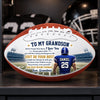 Custom Leather Football - Personalized Birthday Gifts For Son, Grandson, American Football Lovers, Sports Fans, Sports Lovers - All Heart On Game Day