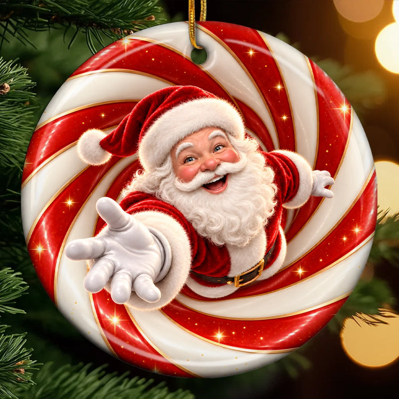 Custom Ceramic Ornament - Personalized Christmas Birthday Gifts For Kids - Jolly And Bright