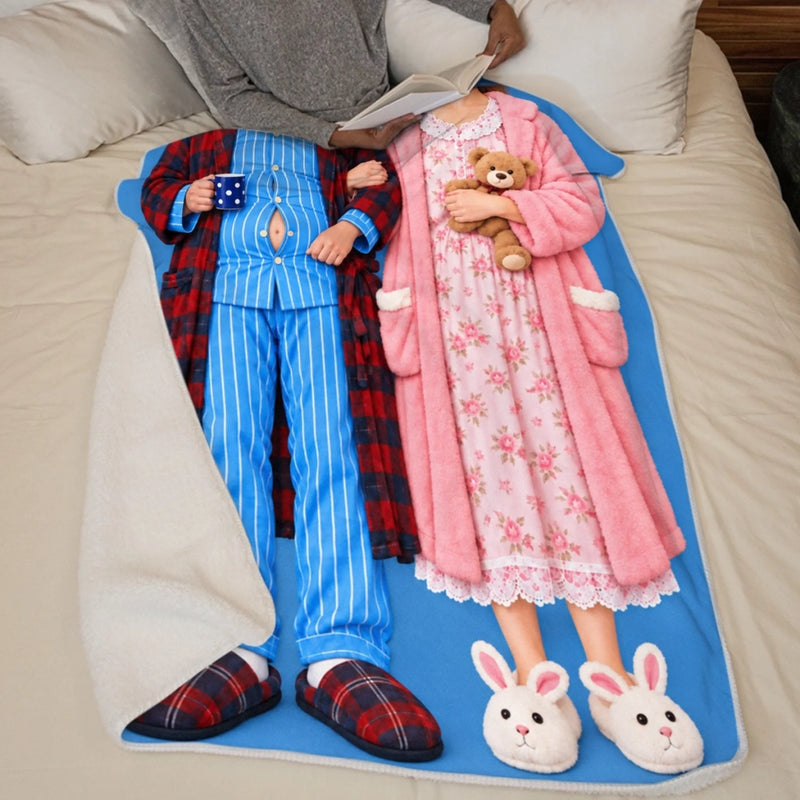 Custom Blanket - Personalized Anniversary Wedding Gifts For Husband And Wife, Him And Her - Sweet Dreams And Warm Hugs