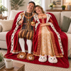 Custom Blanket - Personalized Anniversary Wedding Gifts For Husband And Wife, Him And Her - My King And My Queen