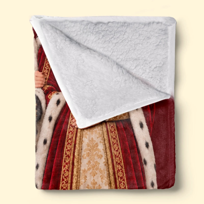 Custom Blanket - Personalized Anniversary Wedding Gifts For Husband And Wife, Him And Her - My King And My Queen