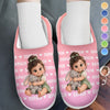 Custom Photo Fluffy Slippers - Personalized Christmas Birthday Gifts For Kids - Little Feet, Big Love