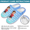 Custom Photo Fluffy Slippers - Personalized Christmas Birthday Gifts For Kids - Little Feet, Big Love