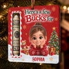 Custom Photo Wooden Money Holder Ornament - Personalized Christmas Birthday Gifts For Kids - Little Buck Big Cheer