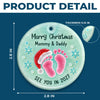 Custom First Christmas Ceramic Ornament - Personalized Christmas Baby Shower, Gender Reveal Gifts For New Moms, New Dads, New Parents - A Precious Little Memory