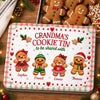 Custom Gingerbread Metal Tin - Personalized Christmas Birthday Gifts For Grandma, Grandpa - A Tin Full Of Love