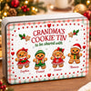Custom Gingerbread Metal Tin - Personalized Christmas Birthday Gifts For Grandma, Grandpa - A Tin Full Of Love