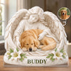 Custom Photo Acrylic Plaque - Personalized Pet Memorial Sympathy Gifts For Dogs, Cats - Forever Loved In Angel Arms