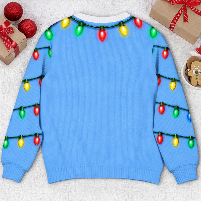 Custom Funny Ugly Sweatshirt - Personalized Christmas Birthday Gifts For Husband, Son, Grandson, Brother, Grandpa, Dad, Yourself - Dressed Up And Ready To Party