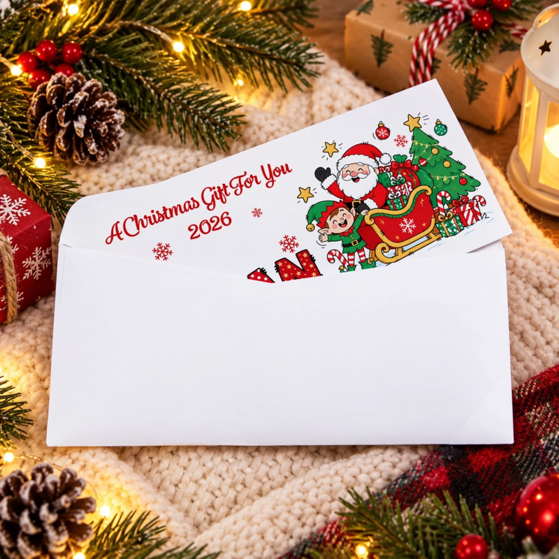 Custom Name Christmas Money Gifts - Personalized Money Envelop