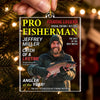 Custom Photo Magazine Acrylic Ornament - Personalized Christmas Birthday Fishing Gifts For Fisherman, Husband, Son, Grandson, Brother, Grandpa, Dad, Yourself - Chasing Big Catches All Day