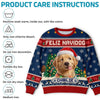 Custom Photo Ugly Sweatshirt - Personalized Christmas Birthday Gifts For Dog Cat Lovers, Dog Dad And Mom, Cat Owners - Holiday Pup