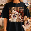 Custom Photo Funny Dog Selfie Comfort T-Shirt - Personalized Christmas Birthday Gifts For Dog Cat Lovers, Dog Dad And Mom, Cat Owners - Cozy Season, Merry Fun