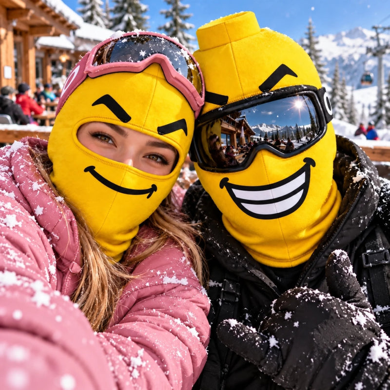 Custom Funny BlockHead Ski Mask - Personalized Birthday Gifts For Ski Lovers - Serving Iconic Ski Laughs