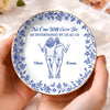 Custom Jewelry Dish - Personalized Best Friend Birthday Gifts For Women, Besties, Sisters, BFF - A Bond That Time Can’t Change