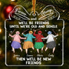 Custom Acrylic Ornament - Personalized Best Friend Christmas Birthday Gifts For Women, Besties, Sisters, BFF - Cheers To All Our Crazy Memories