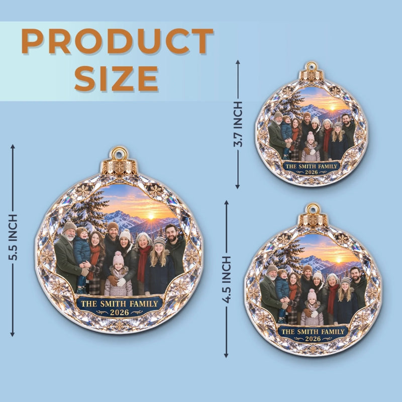 Custom Photo Acrylic Ornament - Personalized Christmas Birthday Gifts For Mom, Dad, Brother, Sister - A Memory Worth Keeping