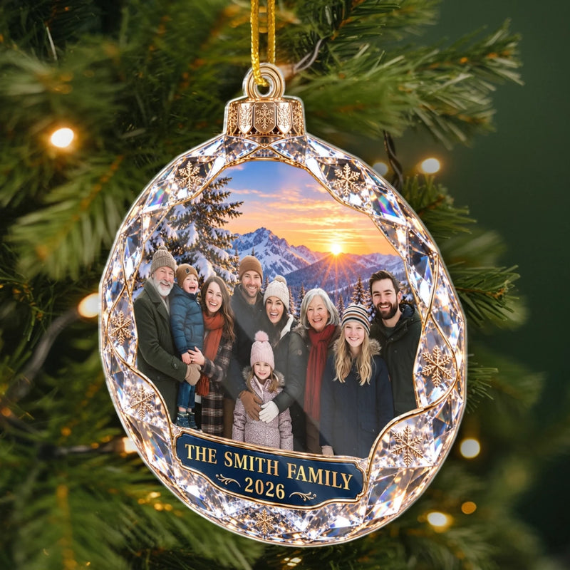 Custom Photo Acrylic Ornament - Personalized Christmas Birthday Gifts For Mom, Dad, Brother, Sister - A Memory Worth Keeping