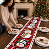 Custom Snowman Table Runner - Personalized Christmas Birthday Gifts For Mom, Dad, Brother, Sister - Christmas Together Feels Right