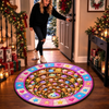 Custom Quilted Round Mat - Personalized Christmas Birthday Gifts For Kids - Merry Squishy Moments