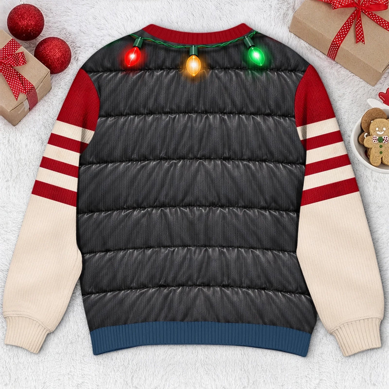 Custom Funny Ugly Sweatshirt - Personalized Christmas Birthday Gifts For Husband, Son, Grandson, Brother, Grandpa, Dad, Yourself - Shining Bright All Season Long