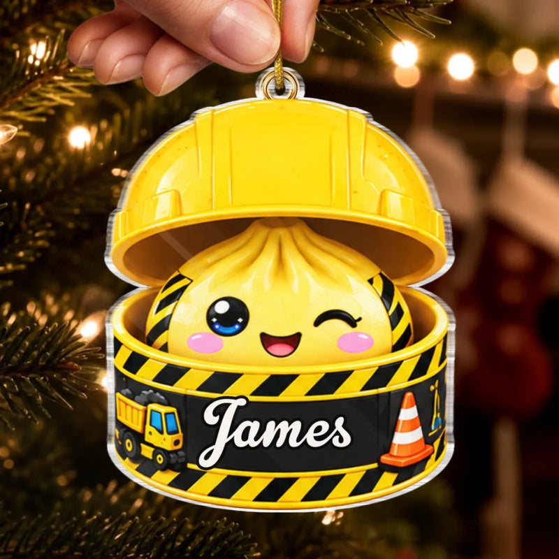 Custom Dumpling Squishy Acrylic Ornament - Personalized Christmas Birthday Gifts For Kids - Squish Into The Holidays