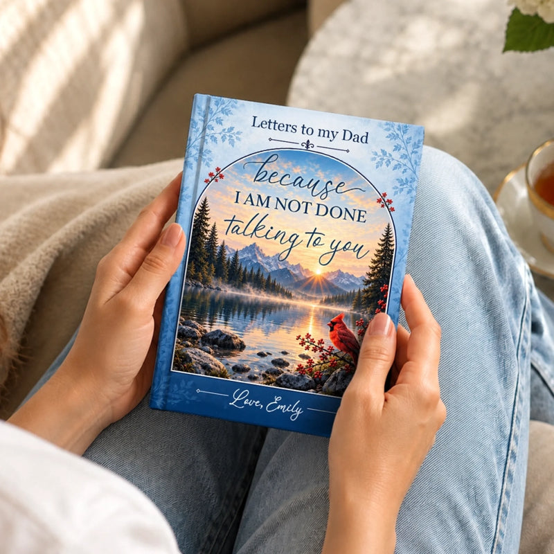 Custom Hardcover Journal - Personalized  Memorial Sympathy Gifts For Loss Of Mom, Dad - Remembered With Love