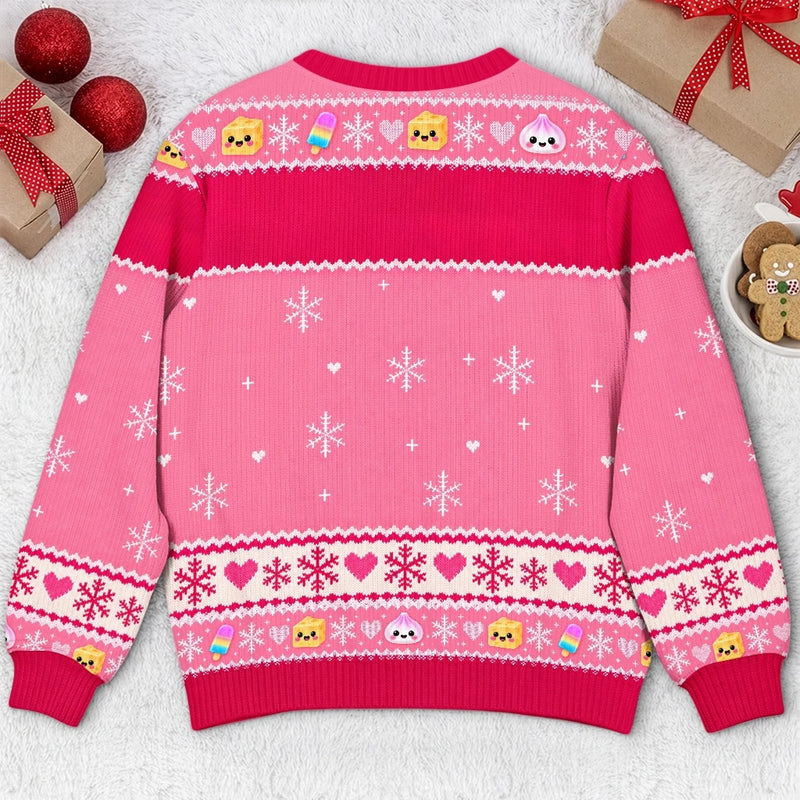 Custom Photo Squishy Ugly Sweatshirt - Personalized Christmas Birthday Gifts For Kids - Made Of Sugar And Sparkles