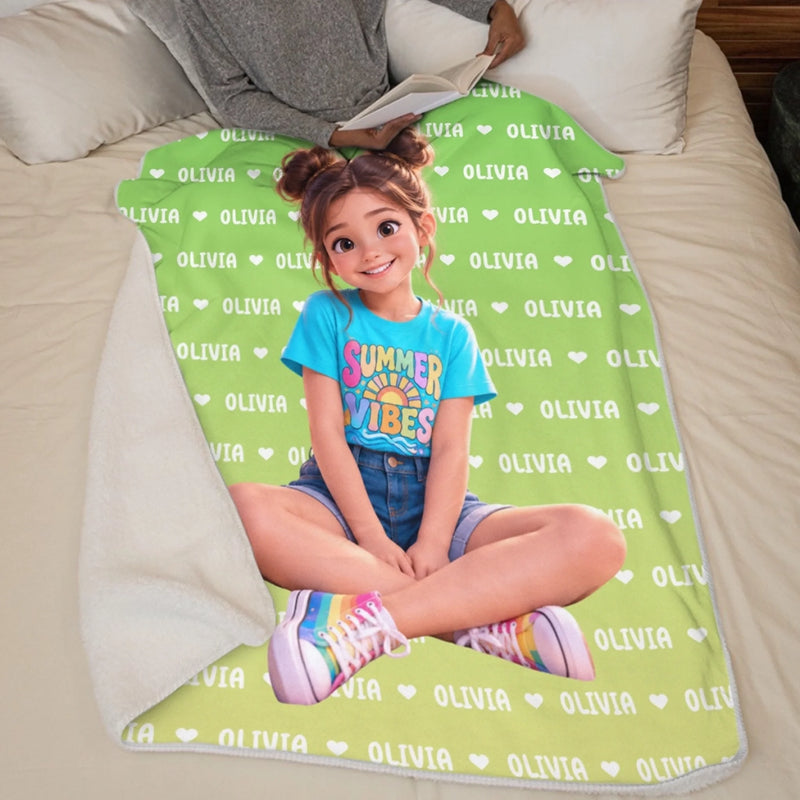 Custom Photo Blanket - Personalized Birthday Gifts 
For Kids - Wrapped In Endless Pure Love