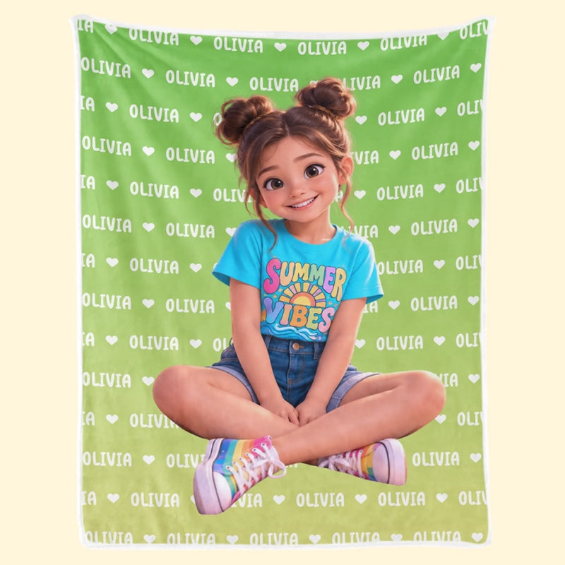 Custom Photo Blanket - Personalized Birthday Gifts 
For Kids - Wrapped In Endless Pure Love