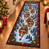 Custom Reindeer Runner Rug - Personalized Christmas Birthday Gifts For Grandma, Grandpa - Homebound For The Holidays