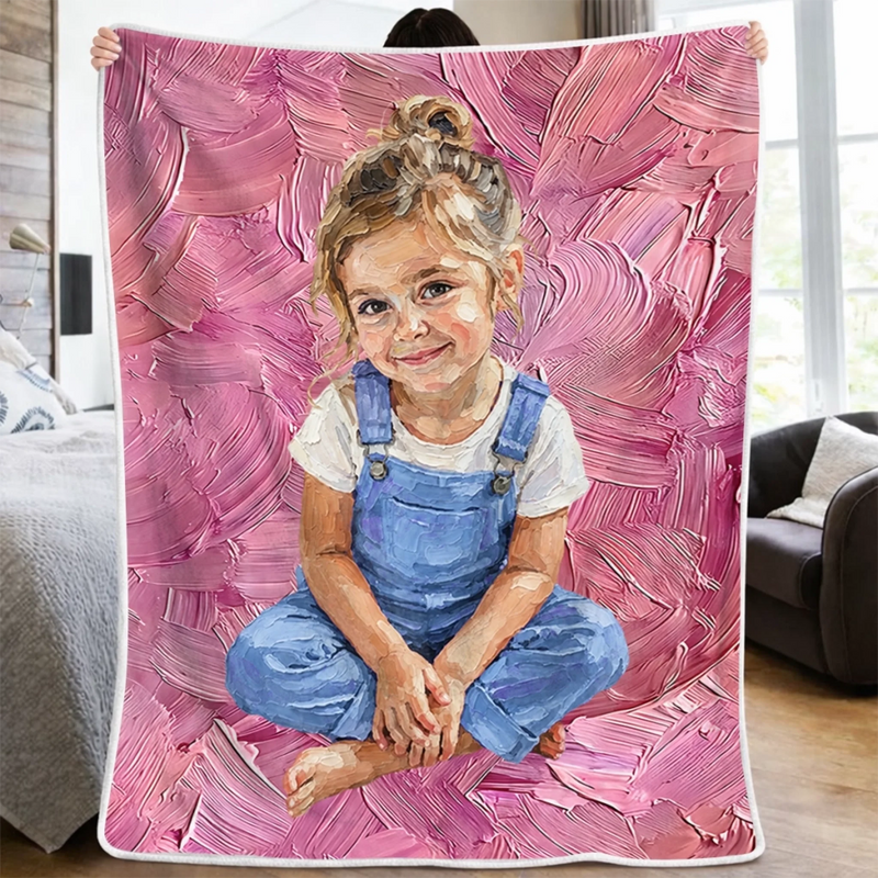 Custom Photo Blanket - Personalized Birthday Gifts 
For Kids - Little Stars Paint Big Dreams