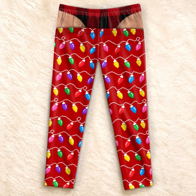 Custom Funny Pajama Pants - Personalized Christmas Birthday Gifts For Husband, Son, Grandson, Brother, Grandpa, Dad, Yourself - Santa Took The Day Off