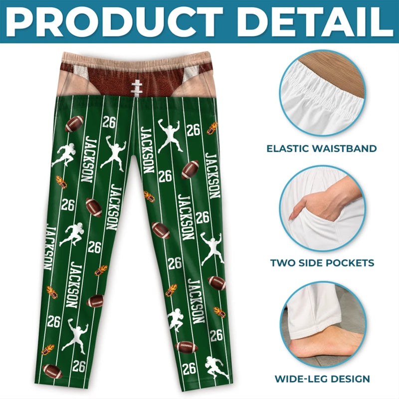 Custom Funny Pajama Pants - Personalized Birthday Gifts For Sports Fans, Sports Lovers - Chilling Like A True Champion