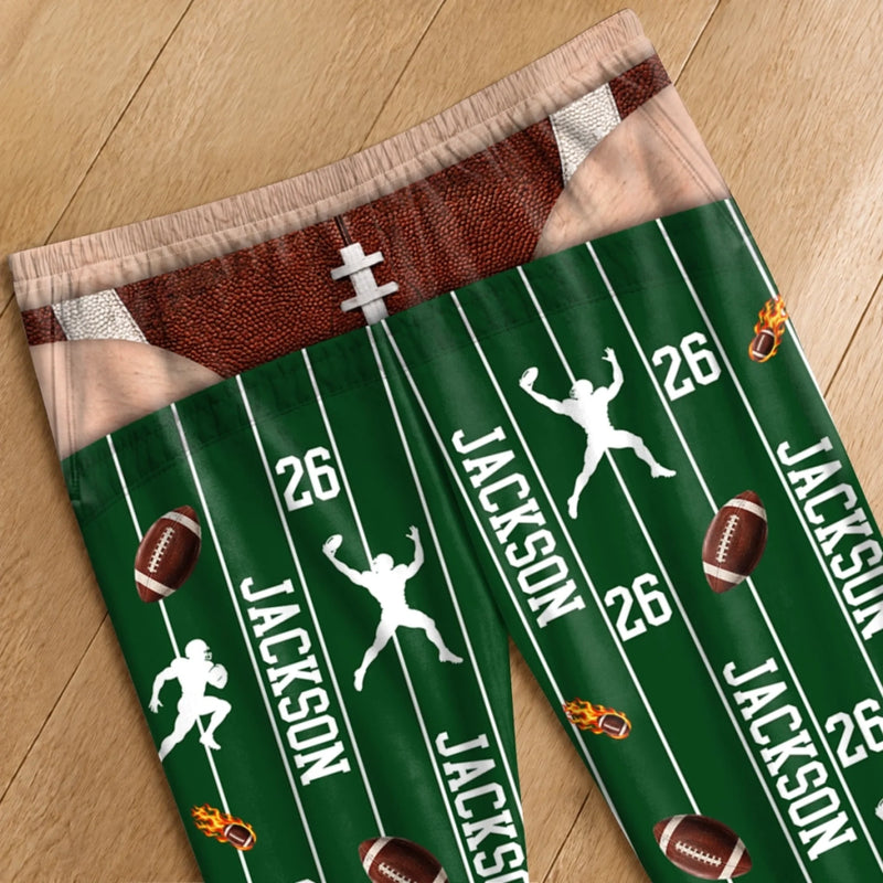 Custom Funny Pajama Pants - Personalized Birthday Gifts For Sports Fans, Sports Lovers - Chilling Like A True Champion