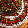 Custom Christmas Train Tree Skirt - Personalized Christmas Birthday Gifts For Mom, Dad, Brother, Sister - All Aboard The Family Express