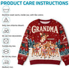 Custom Reindeer Ugly Sweatshirt - Personalized Christmas Birthday Gifts For Grandma - Merry Season, Happy Crew