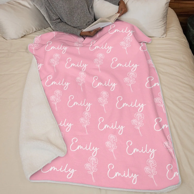 Custom Blanket - Personalized Birthday Gifts For Mom, Dad, Brother, Sister - Warm Hugs, Sweet Dreams