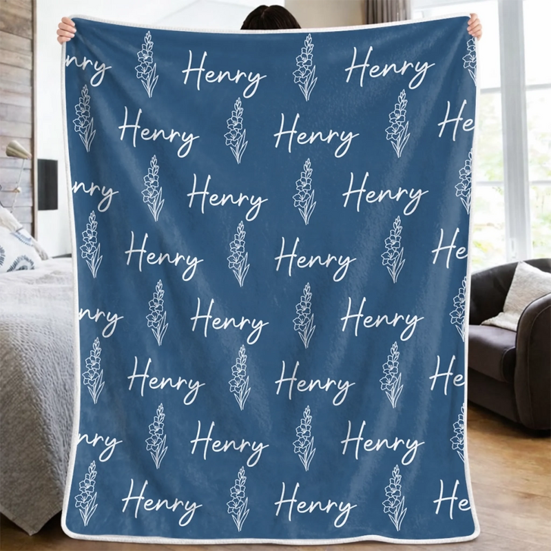 Custom Blanket - Personalized Birthday Gifts For Mom, Dad, Brother, Sister - Warm Hugs, Sweet Dreams