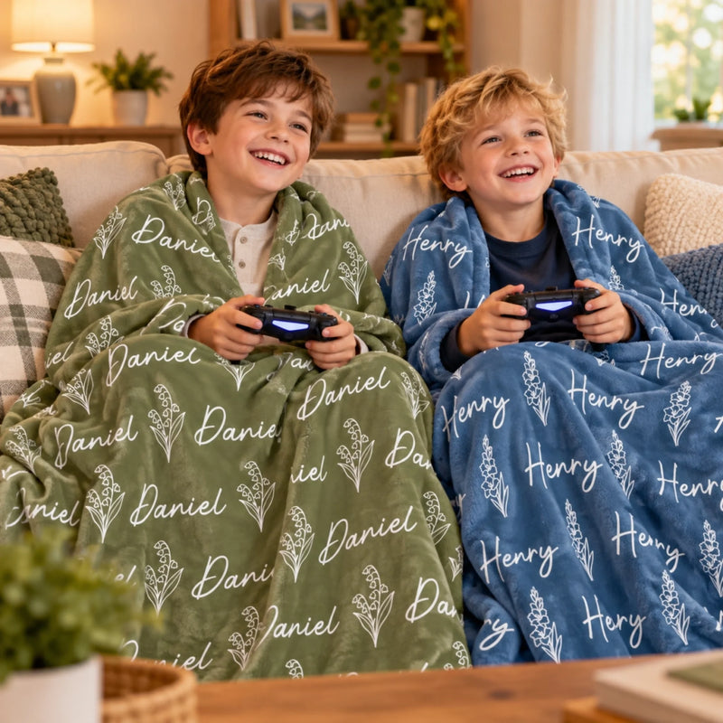 Custom Blanket - Personalized Birthday Gifts For Mom, Dad, Brother, Sister - Warm Hugs, Sweet Dreams