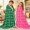Custom Blanket - Personalized Birthday Gifts For Mom, Dad, Brother, Sister - Warm Hugs, Sweet Dreams