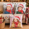 Custom Photo Pillow - Personalized Christmas Birthday Gifts For Kids - Merry Moments, Happy Hearts
